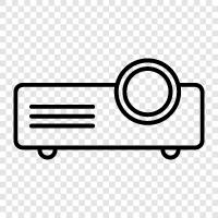 home cinema, movie, projector, technology icon svg