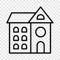 home, condo, house for sale, real estate icon svg