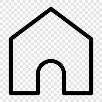 Haus, Immobilien, Haussuche, Haus Sitter symbol