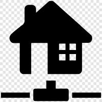 home connection, wiring, contractor, electrical icon svg