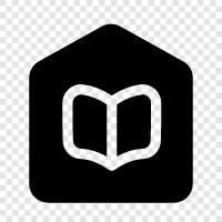 home library, library books, library catalog, library software icon svg