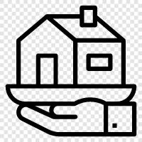 home loan, mortgage, refinancing, home equity loan icon svg