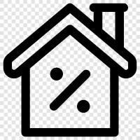 home loan, refinance, home equity, mortgage interest icon svg