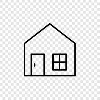Haus, Wohnen, Einrichtung, Dekoration symbol