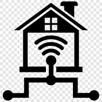 Home Networking, Home Networking Gerät, Home Networking Hub, Home Networking Router symbol