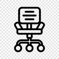 home office, office chair, office furniture, ergonomic chair icon svg