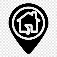 home sale, real estate, homes for sale, house location icon svg