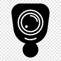 home security camera, nanny cam, baby monitor, home security system icon svg