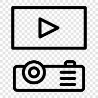 home theater, cinema, movie, projector icon svg