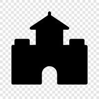 home, luxuriös, historisch, architektur symbol