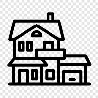 home, abode, lodging, place of residence icon svg