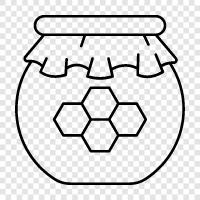honey, honeycomb, honeycomb jar, honeycomb storage icon svg
