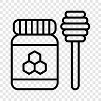 honeybee, honey production, honeycombs, honey harvesting icon svg