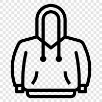 kapüşonlu, sweatshirt, ceket, kış ikon svg