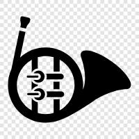 Horn, brass instrument, brass, brass instruments icon svg