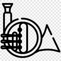 Horn, Trumpet, Music, Art icon svg