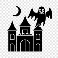 Schrecken, Geister, Spuk, Haunted House symbol