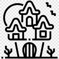 Horror House, Ghost House, Terror House, Haunt icon svg