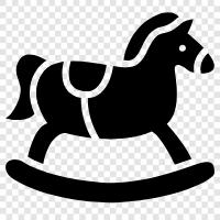 horse, wild, spirited, cockhorse icon svg