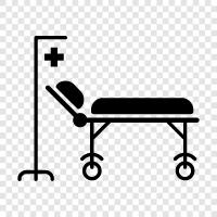 hospital bed, hospital, room, stretcher icon svg