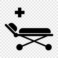 hospital bed, bed, hospital, health care icon svg