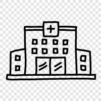 hospital, hospital architecture, hospital design, hospital interior design icon svg