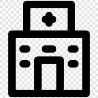 hospitalization, medical center, care, treatment icon svg