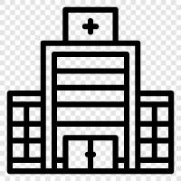 hospitalization, medical center, health care, clinic icon svg