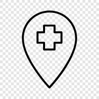 hospitals, clinics, doctors, medical centers icon svg