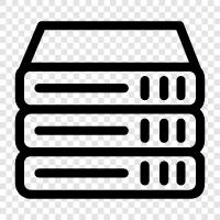 Hosting, Data center, Server room, Web server icon svg