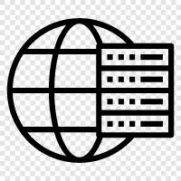 hosting, data center, TCP/IP, Domain Name System icon svg