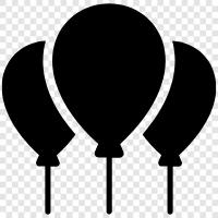 Heißluftballon, Partyballon, Kinderballon, Geburtstagsballon symbol