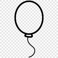 hot air balloon, flying, fun, party icon svg