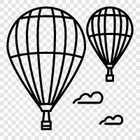 hot air balloon, helium balloon, party balloon, children s balloon icon svg