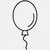 hot air balloons, party balloons, helium balloons, birthday balloons icon svg