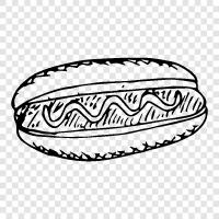 hot dogs, frankfurters, sausage, ballpark icon svg