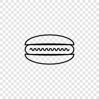 hot sausage, breakfast sausage, breakfast sandwich, ham and sausage sandwich icon svg