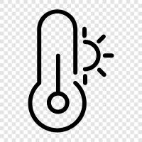 hot temperature, extreme temperature, boiling temperature, vapor temperature icon svg