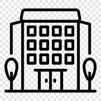 hotel reservations, hotel deals, hotel reviews, hotel photos icon svg