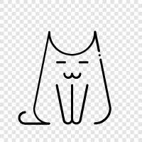 house cats, Siamese, Persian, Maine Coon icon svg