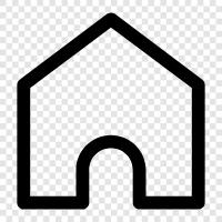 Haus, Miete, Immobilien, Haus mieten symbol