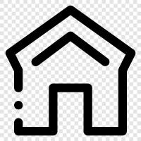 Haus, Wohnung, Miete, Immobilien symbol