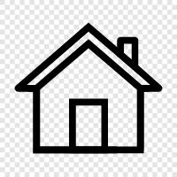 Haus, Hausbesitzer, Mieter, Hauserwärmung symbol