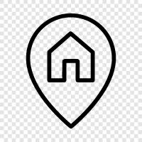 Haus Lage, Immobilien, Haus kaufen, Haus verkaufen symbol