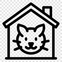 House, Feline, Hayvan, Yaratıcı ikon svg