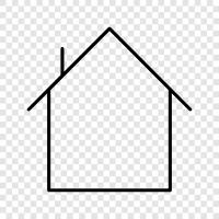 Haus, Immobilien, Vermietung, Haus mieten symbol