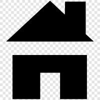 Haus, Immobilien, Vermietung symbol