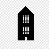 House, Tower, Building, Construction icon svg