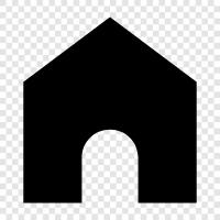 Haus, Miete, Immobilien, Ort symbol