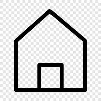 House, Properties, Rentals, House Hunting icon svg